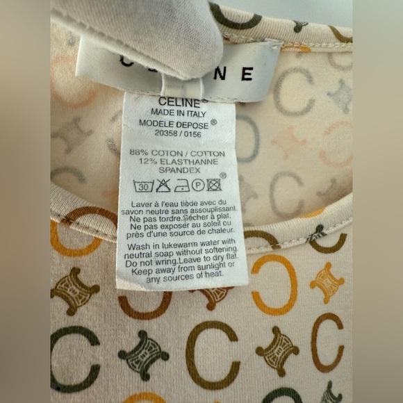 Celine Triomphe Print T-Shirt - Picture 6 of 6